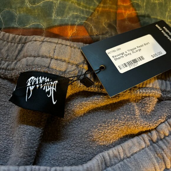 Revenge x Trippie Redd Bart Shorts Grey - Picture 3 of 4